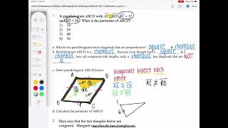 Geometry Quiz Review Q#1 (January 2024 Regents Question #17)