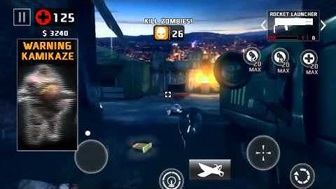 Dead trigger 2 minigun & rocket launcher gameplay iOS take no damage TDU 55+