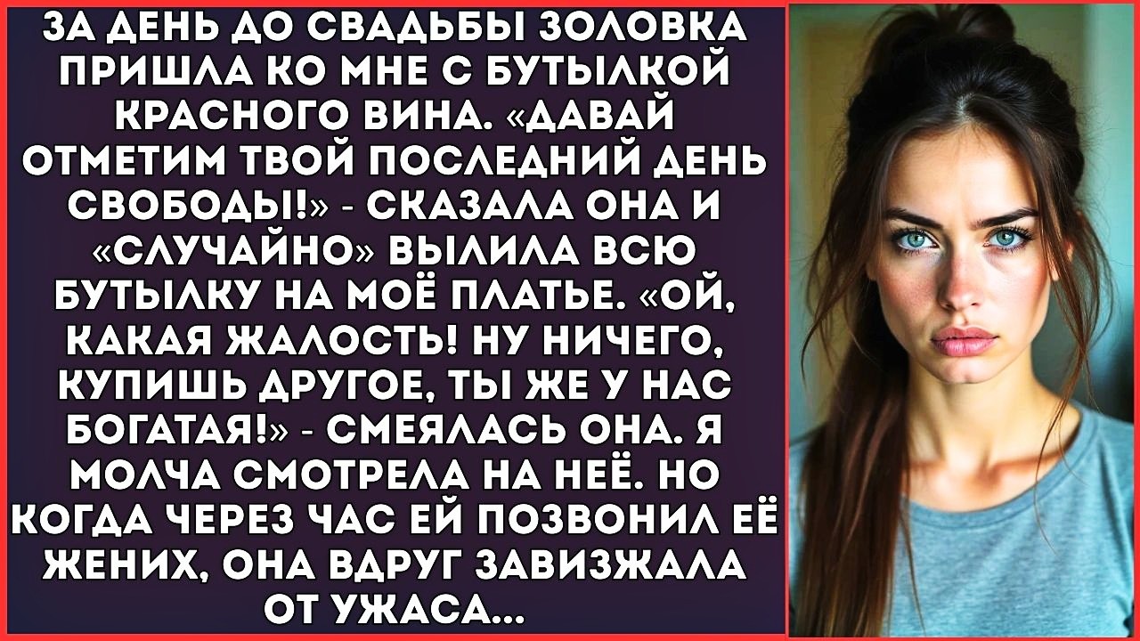 «ТЫ ВСЁ РАВНО ЖИРНАЯ, ТЕБЕ НЕ ПОЙДЁТ!» — золовка демонстративно залила моё свадебное платье вином.