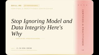 Certified AI Practitioner: Stop Ignoring Model and Data Integrity -- Here's Why