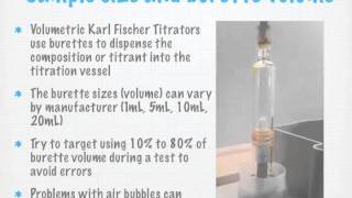 Volumetric Karl Fischer Titration Video Reagents And Sample Size