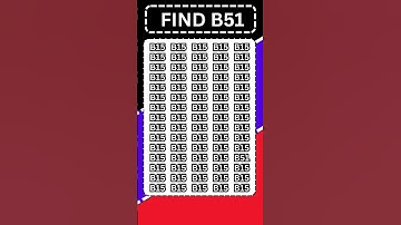 Only 5% of Highly Observational People Can Trace B51in 4 secs #shorts #brainteaser