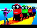GTA V Spider-Man & Color Minions Epic Ragdoll Physics Funny and Fails #shorts #gtav #shortsfeed"