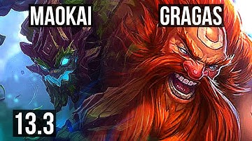 MAOKAI vs GRAGAS (JNG) | 6/0/17, Rank 3 Maokai, Dominating | TR Grandmaster | 13.3