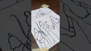 shree Ram Sita Laxman drawing/Ram mandir drawing drawing shorts viral