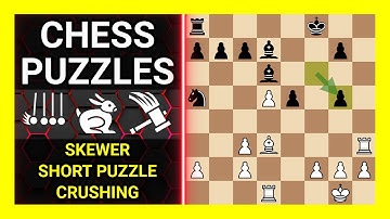 Chess Puzzles to Practice. Themes: Skewer, Short puzzle, Crushing. Learn Chess