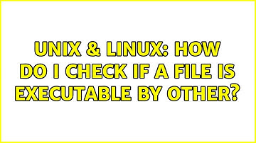 Unix & Linux: How do I check if a file is executable by other?