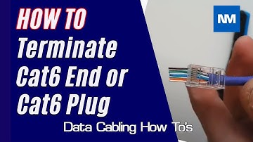 How to Terminate a Cat 6 end or Cat 6 Plug (Cat6 termination colour code )