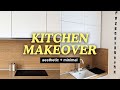 Aesthetic kitchen makeover  minimalist  scandinavian  budget