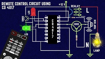 How to make Remote Control Circuit Using CD 4017 and Transistors 13003?|IR Sensor 1838