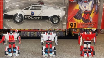 Transformers ehobby Clampdown complete transformation process video. G1 red alert sideswipe diaclone