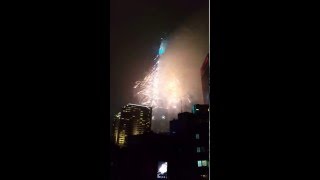 2015迎接2016,台北101煙火 (4K影片)