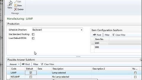 Product Configurator Demo for NAV 2013