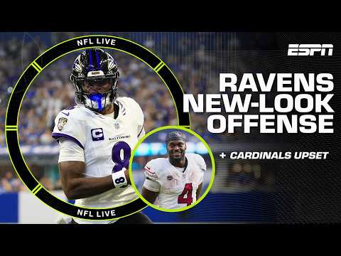Lamar and the Ravens' new-look offense 🤩 + Cardinals UPSET Chargers 👀 | NFL Live