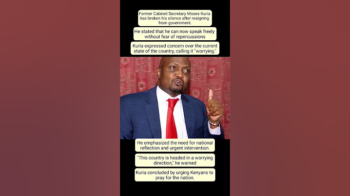Moses Kuria: “Kenya Is Headed in a Worrying Direction”