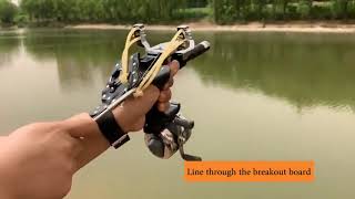 Shoot fish Slingshot | To Make Powerful Slingshot Attach With String | String Slingshot VS Huge Fish