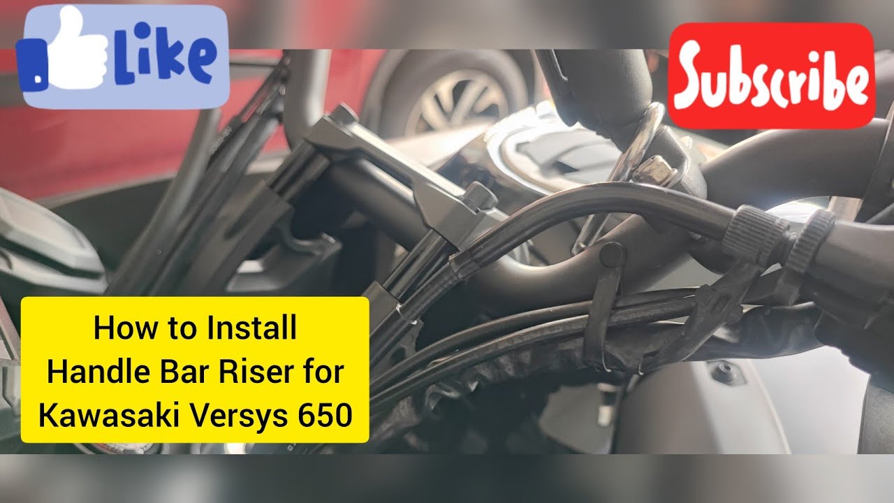HOW TO INSTALL HANDLE BAR RISER FOR KAWASAKI VERSYS 650 YouTube