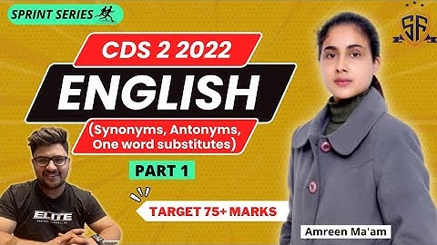 CDS 2 2022 - English in One Shot  CDS Crash & Revision Course | Sprint Series with PYQ | Study Funda