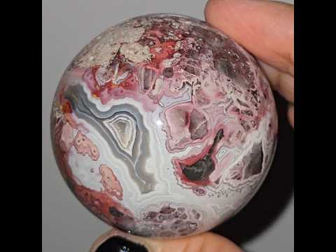 Mexican red agate with stunning banding and sparkly inclusions - AG235