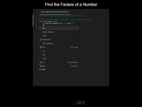 Find the Factors of a Number in Python | Python Examples | Python ...