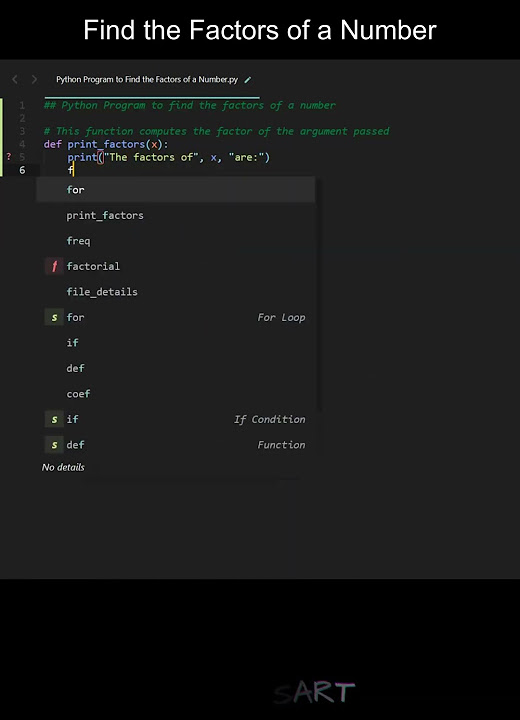 Find the Factors of a Number in Python | Python Examples | Python ...