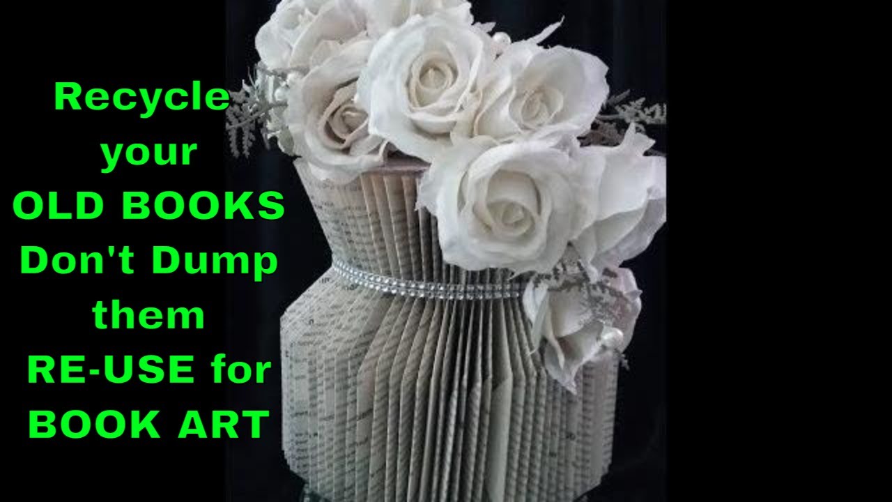 Book Folding Vase The Most Popular Vase Only 30 Min To Make The Vase Youtube