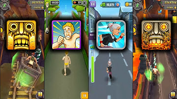 Temple Run 2 Sky Summit Vs Streaker Run Vs Angry Gran Run Vs Temple Run 2 Volcano Island - Endless