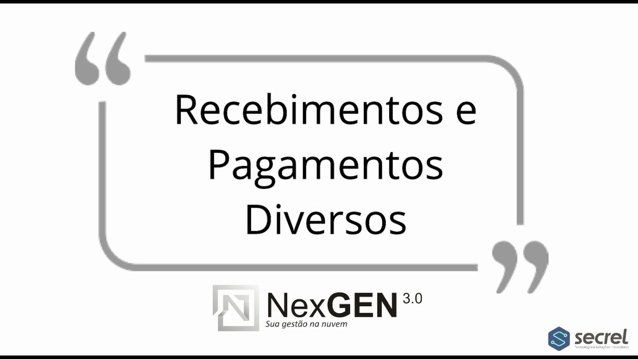 Recebimentos E Pagamentos Diversos MOVCX YouTube