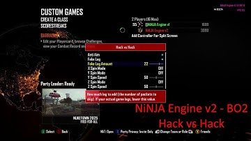 [NiNJA Engine v2] BO2 - Hack vs Hack against v1 on HIS HOST!
