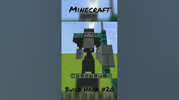 Minecraft Build Hack #20 Robot #minecraft #buildhacks #lifehacks #viralvideo #shorts