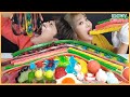 SUB) 몰티저스급!! 쫠깃쫠깃 소리대박 젤리40종먹방!! 매운고추젤리,뱀젤리까지!! 40 different flavors of jelly mukbang! [enjoycouple]