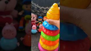 ✨Cute stacking rings removing 🟡🟢🟠🔴#sanvistoyworld #ytshorts #trending #shortsfeed #stackingring 🔴🟠🟢✨