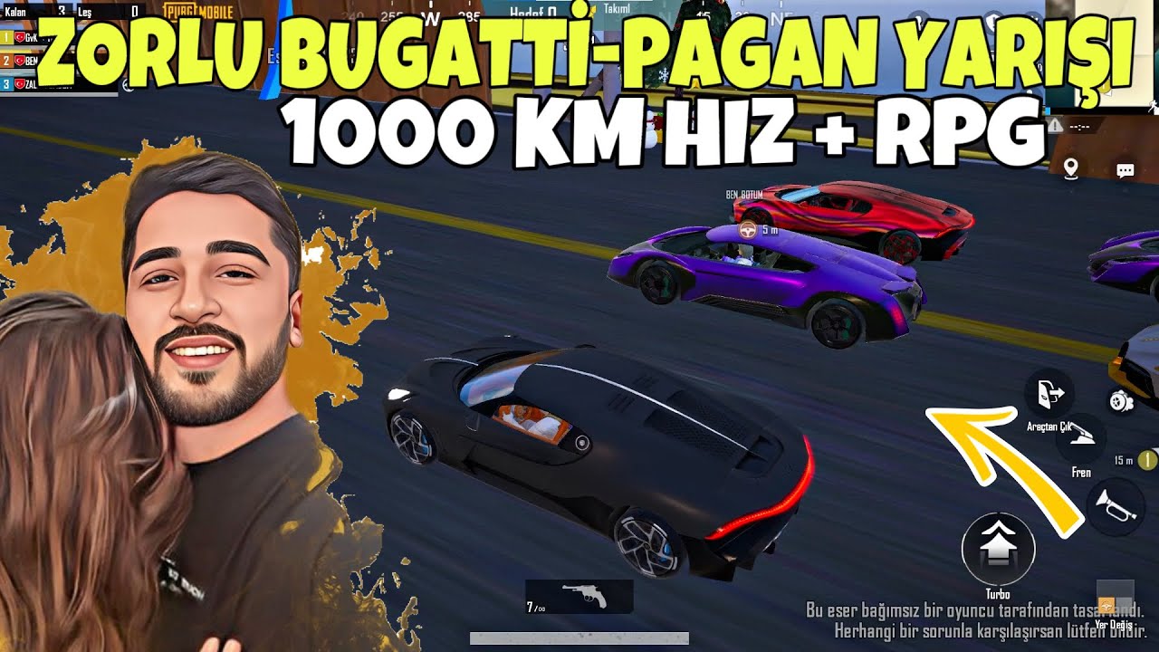 1000 KM HIZLA BUGATTİ VS. PAGAN!  RPGLİ ARABA YARIŞI YAPTIK!