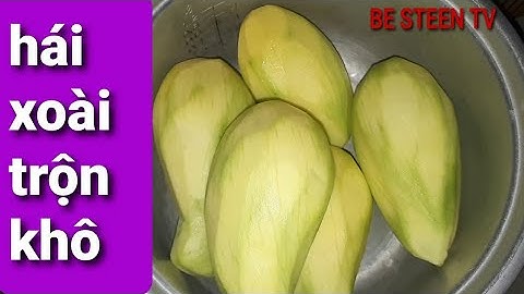 Hái xoài trộn với khô,cá lóc nướng than bửa cơm chiều tối.Dried mango mix.BE STEEN TV