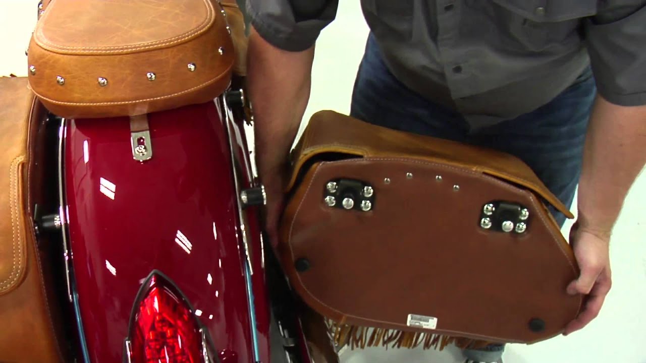 How to Remove and Replace Indian Chief Saddlebags - Indian Motorcycle - YouTube