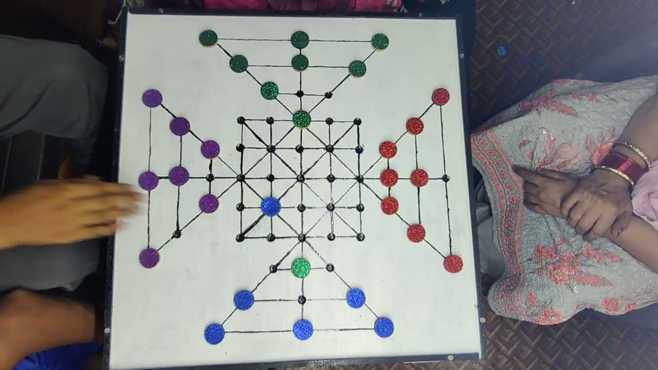 Classic Board Games (Bead 12) - Red Vs Green Vs Purple Vs Blue #GAME37