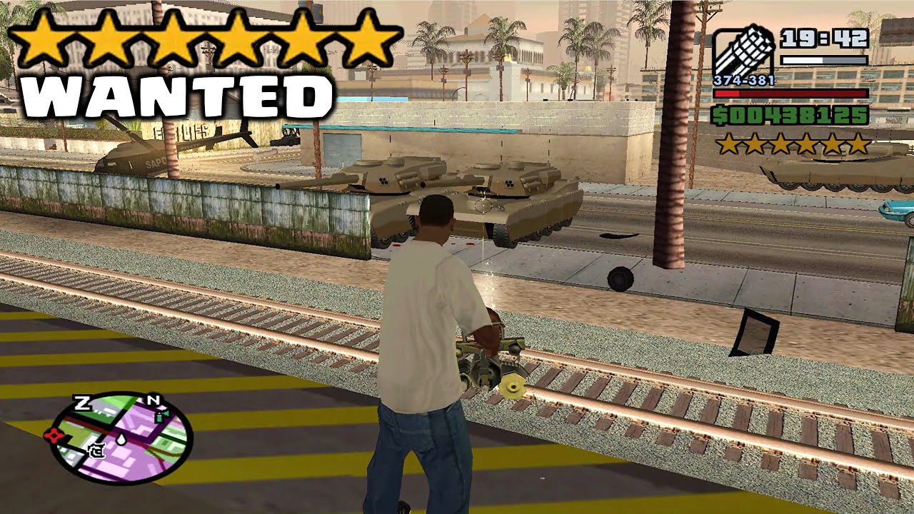 SIX STARS WANTED LEVEL WITH MINIGUN HOW TO GET 6 STAR WANTED IN 