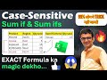 How to Use Case Sensitive Sum if in Excel (Exact Match Formula)