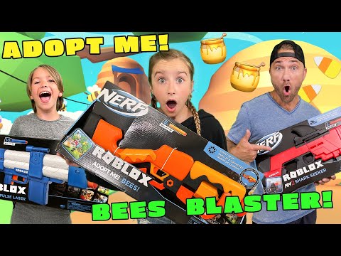 NERF ROBLOX ADOPT ME!: BEES! LEVER ACTION BLASTER, 8 NERF ELITE