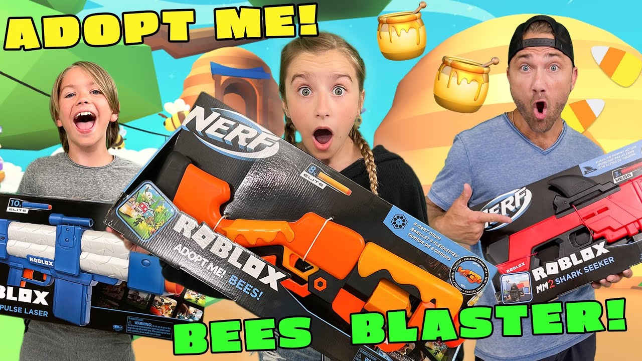 Nerf Roblox Adopt Me!: BEES! Lever Action Blaster, 8 Nerf Elite