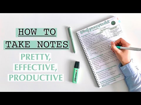 Video: How To Write Productive Notes