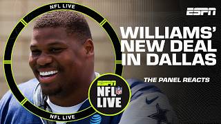 Full Quinnen Williams agrees to $105.9M extension with Cowboys + Latest from Giants camp | NFL Live Update