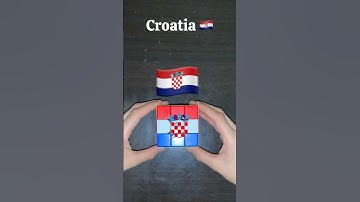 How to make  Croatia flag 🇭🇷🇭🇷🇭🇷 on 3 x 3 Rubiks cube #Shorts #Fadil’sCreativities