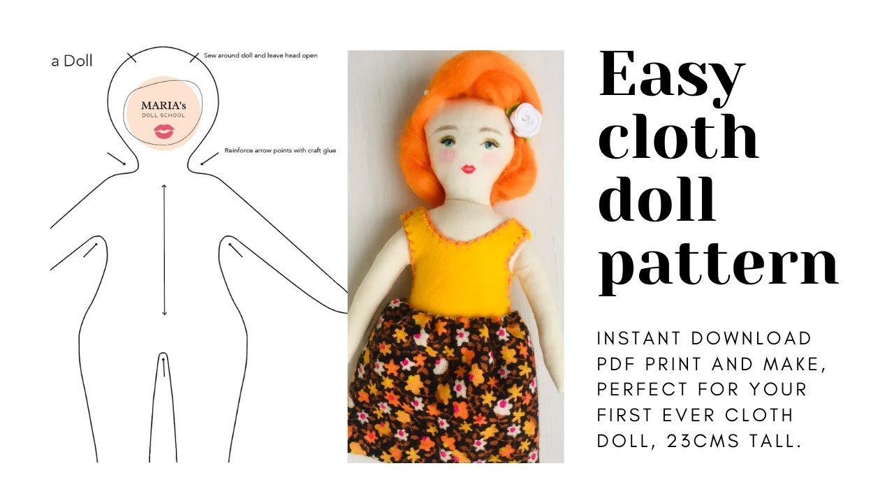 Download cloth doll pattern perfect for first doll! - YouTube download-cloth-doll-pattern-perfect-for-first-doll-youtube