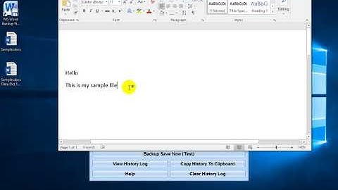 How To Use MS Word Backup File Auto Save Software