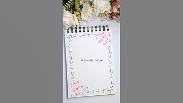 Creative Border Design for Journals! #youtubeshorts #drawing #borderdesign #aestheic #diy #shorts