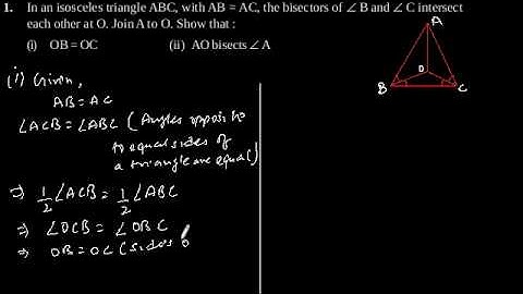 CBSE Class-9 Maths NCERT solution - Triangles - Exercise 7.2 - Problem 1
