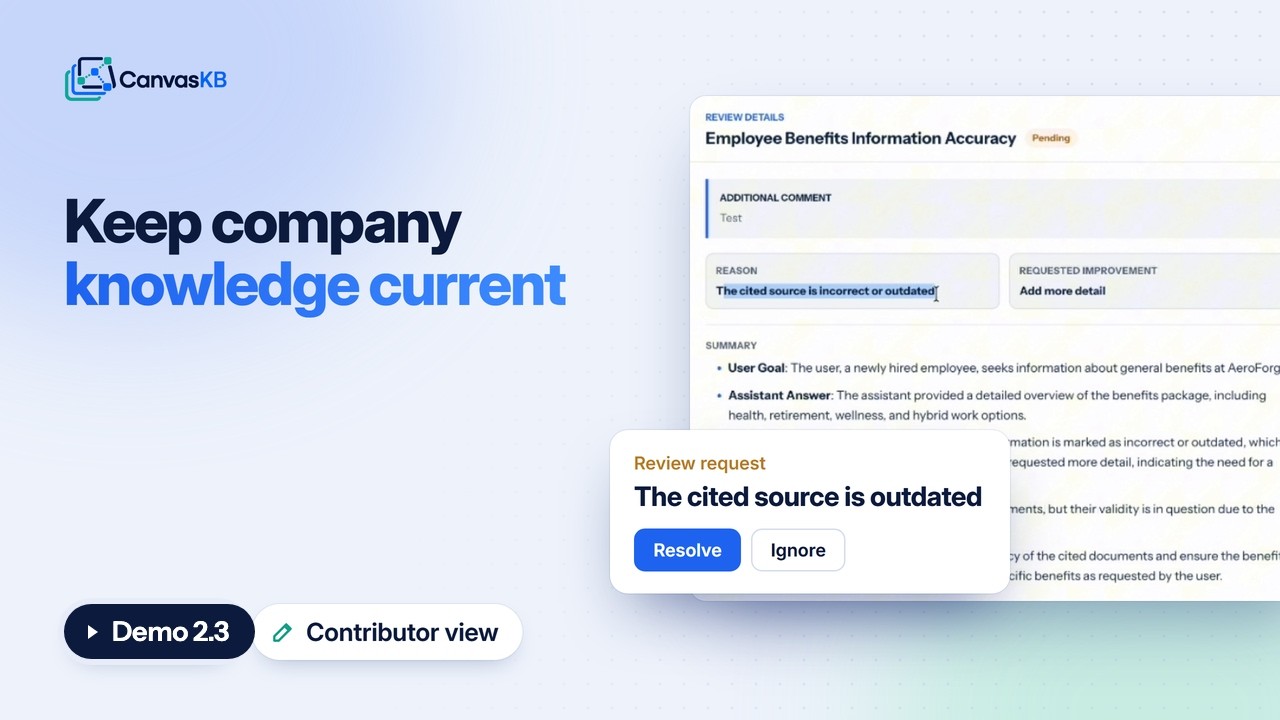Demo 2.3: Review requests, assignments and knowledge areas, video