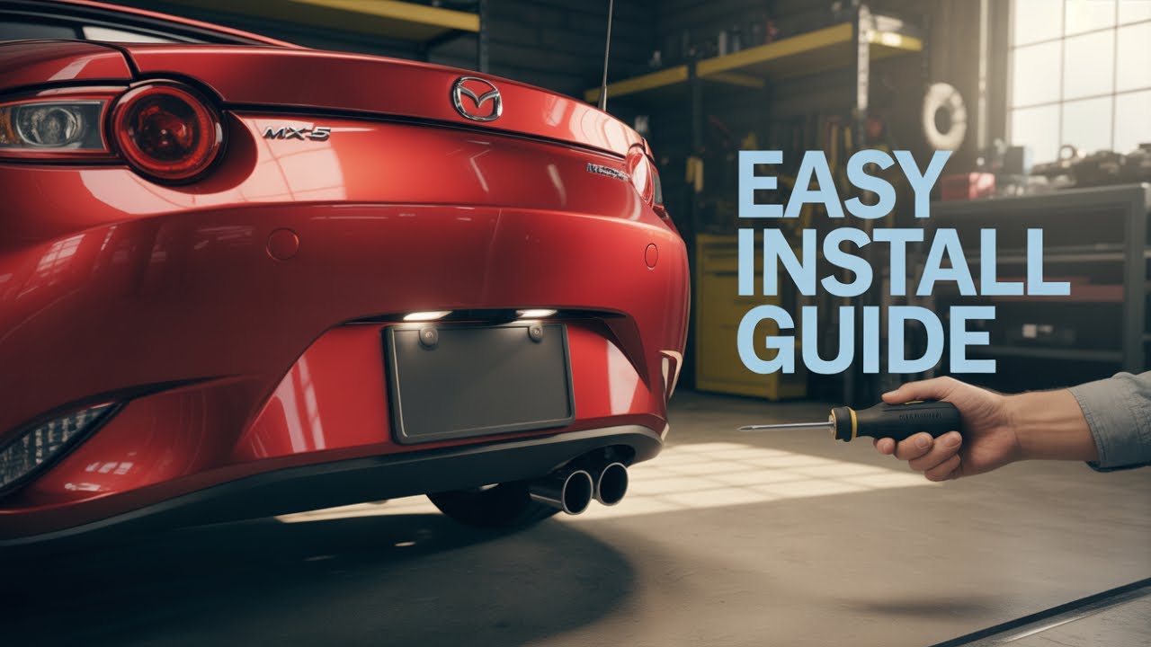 Remplacer l'éclairage de plaque par du LED pour une MX-5 !