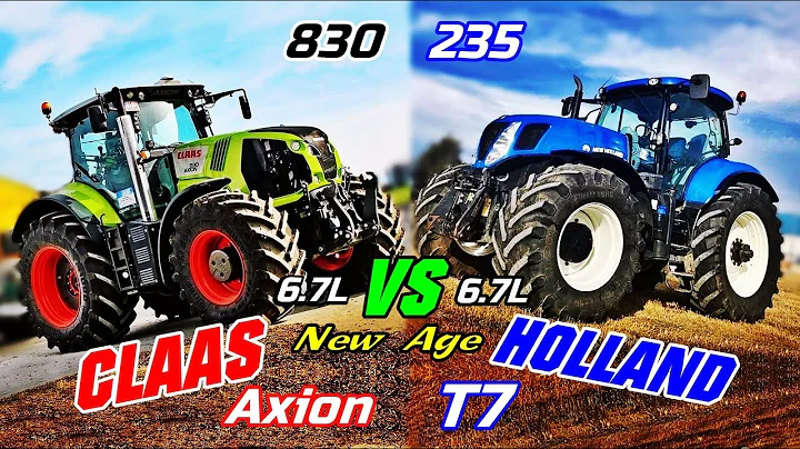 Claas AXION 830 VS N.Holland T7 235 Which comes faster stronger & bigger? (Same Level Comparison)